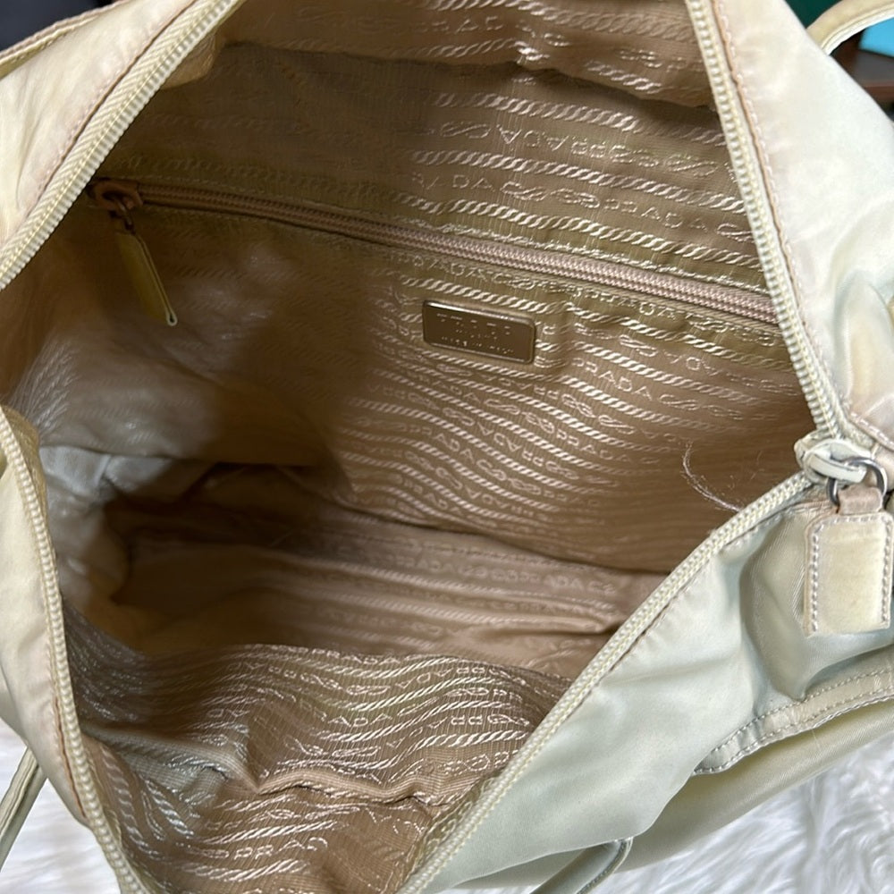 Cream Prada shoulder bag, 100% AUTHENTIC