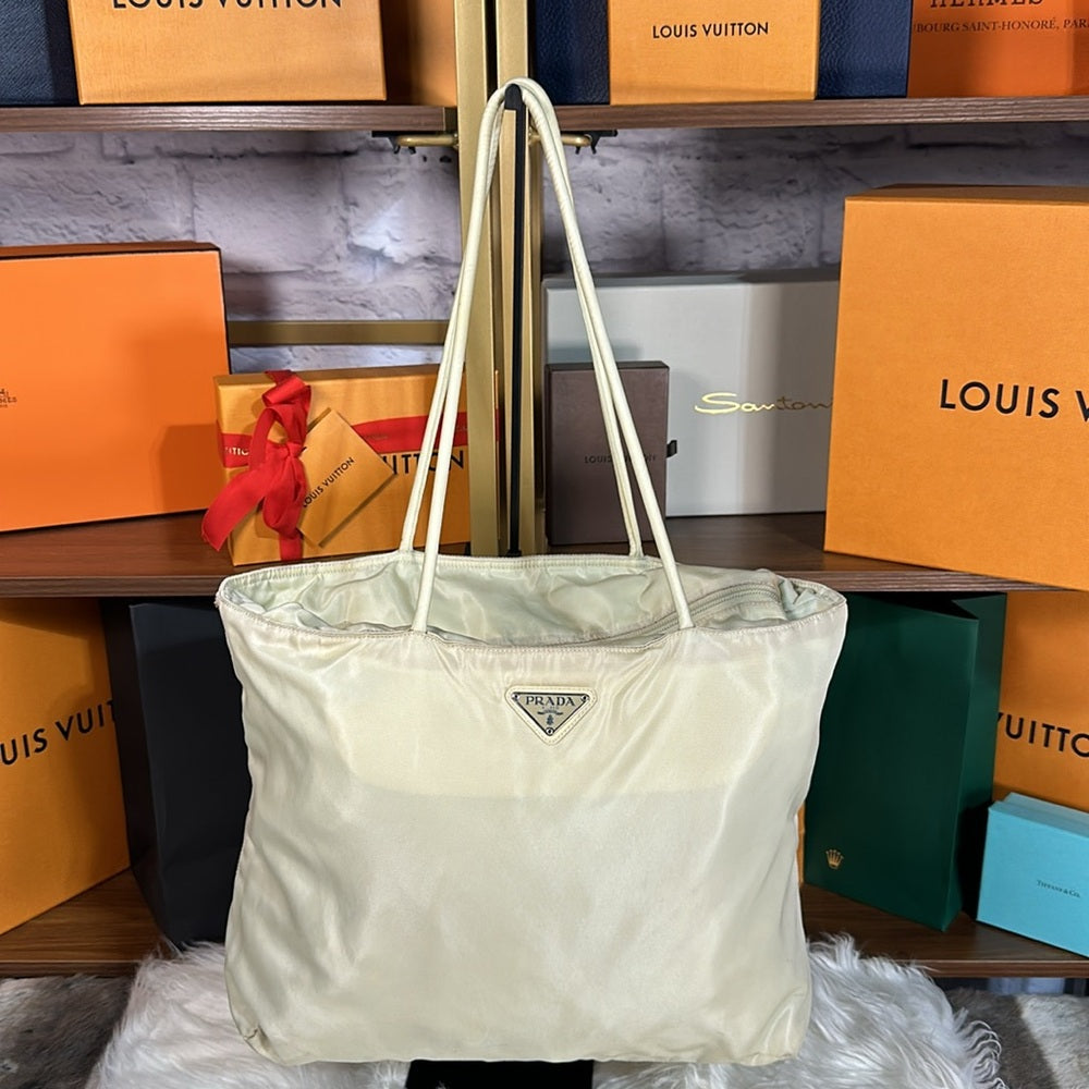 Cream Prada shoulder bag, 100% AUTHENTIC