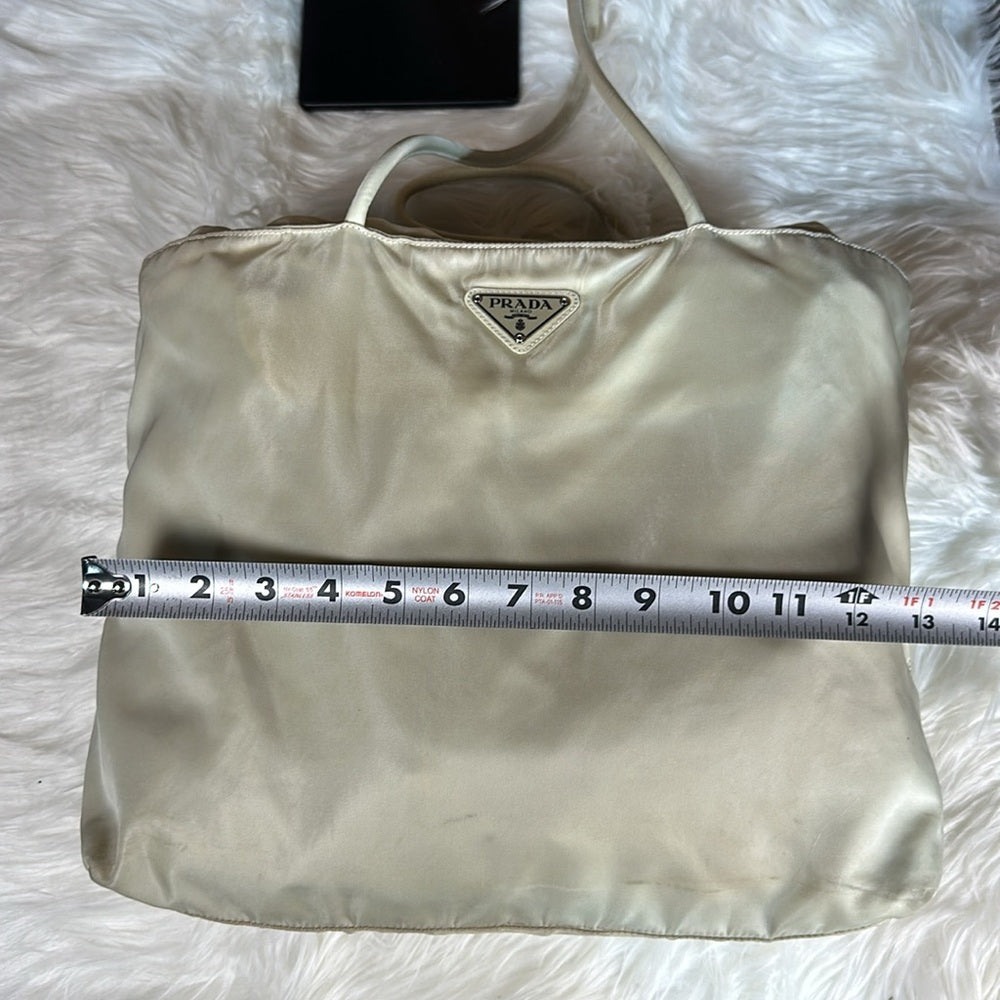 Cream Prada shoulder bag, 100% AUTHENTIC