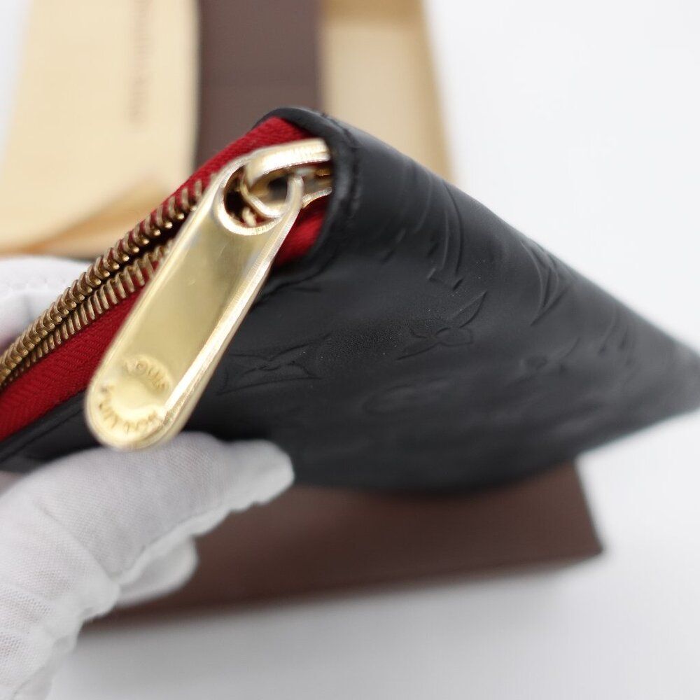 Louis Vuitton Zippy Wallet, black with red interior, 100% AUTHENTIC