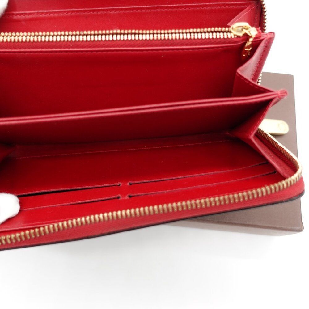 Louis Vuitton Zippy Wallet, black with red interior, 100% AUTHENTIC