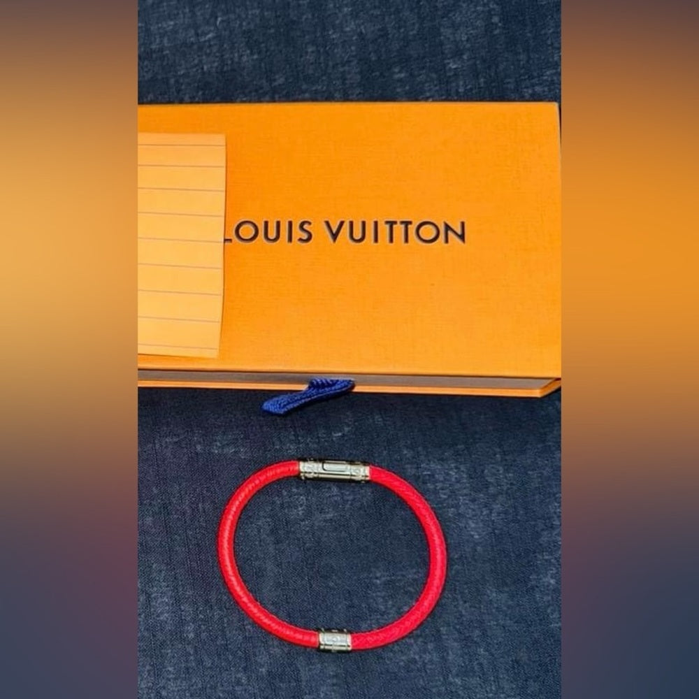 LOUIS VUITTON Louis Vuitton Bracelet Split Taigarama Leather