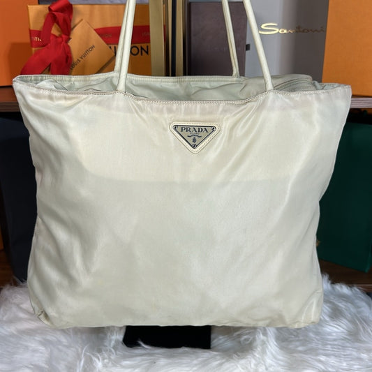 Cream Prada shoulder bag, 100% AUTHENTIC