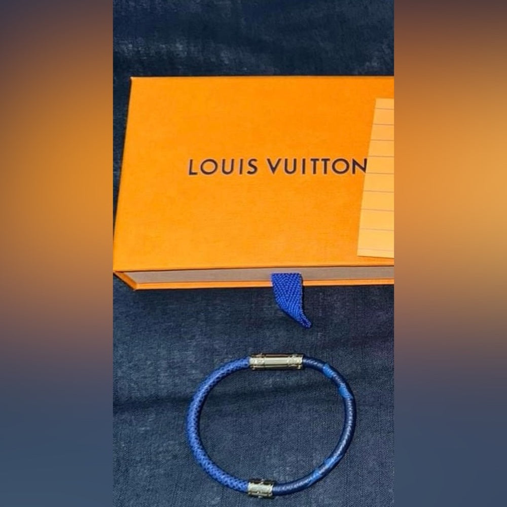 LOUIS VUITTON Louis Vuitton Bracelet Neo Split Taigarama Leather